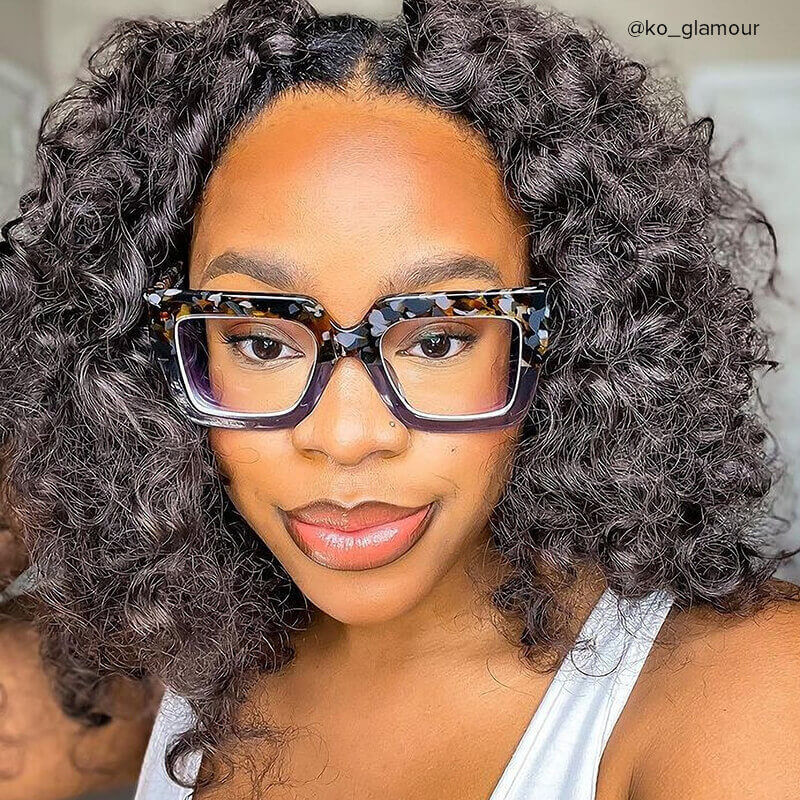 Stewa Square Gray Glasses