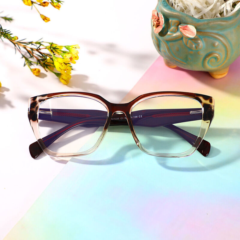 Haggai Cat Eye Brown Glasses