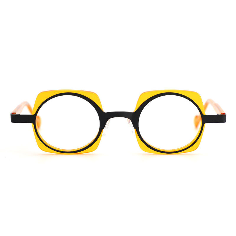 Nina Square Orange Glasses