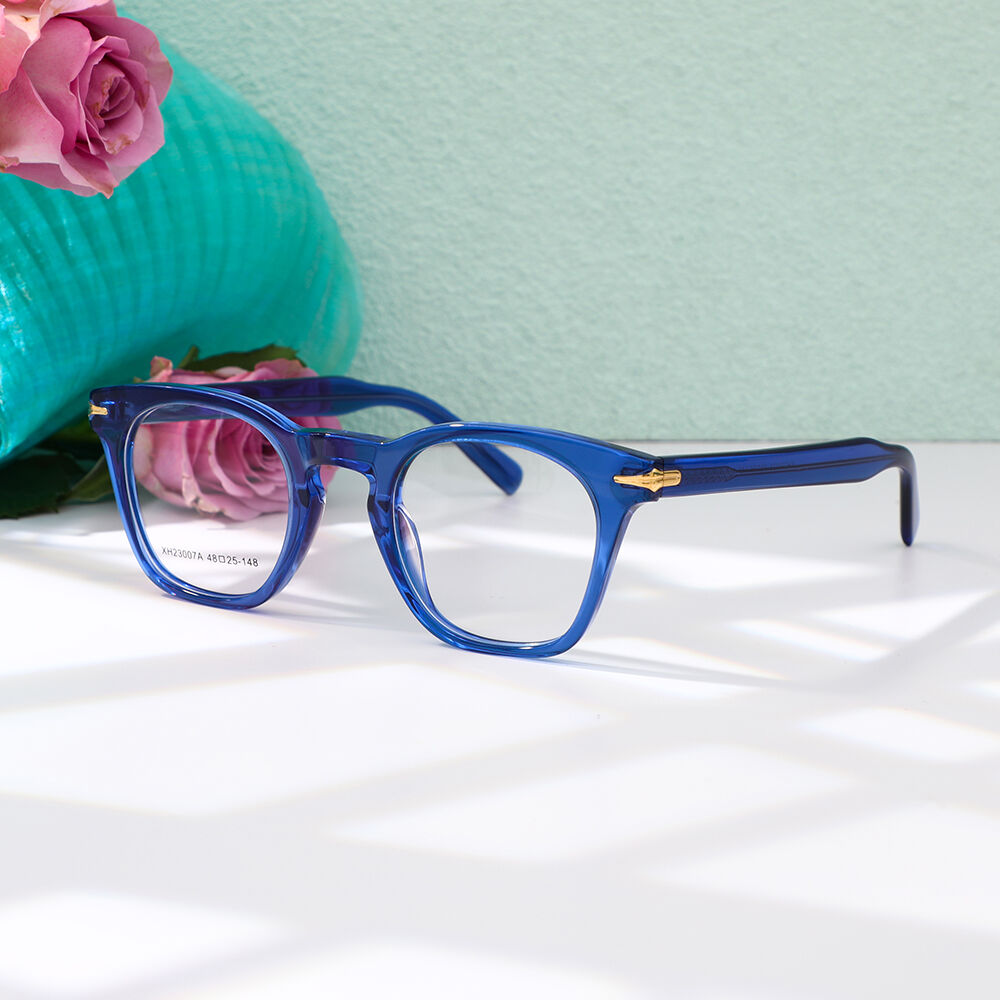 Euphemie Quadratische Blaue Brille