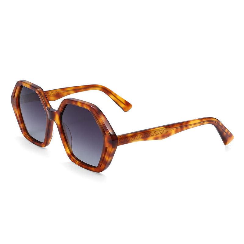 Nigel Geometric Tortoise Sunglasses