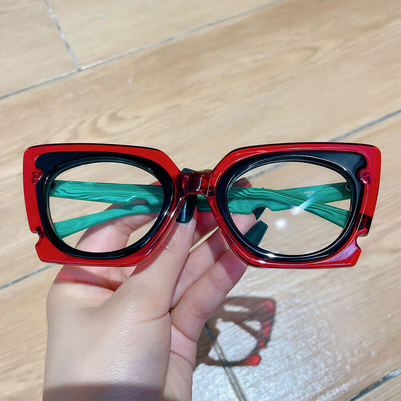 Noah Cat Eye Red Glasses