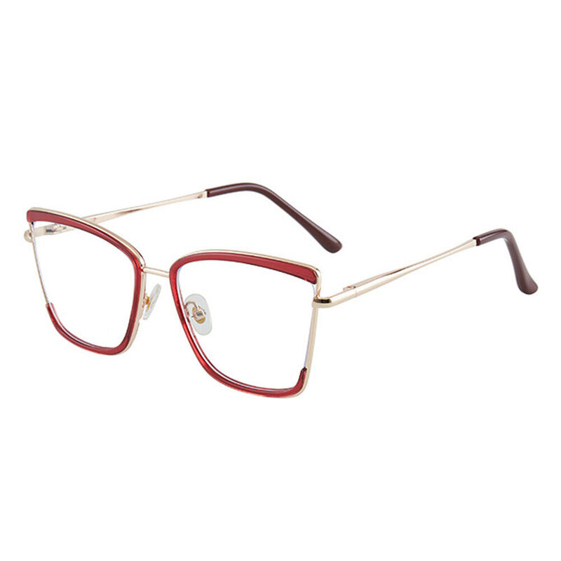 Ellen Cat Eye Red Glasses