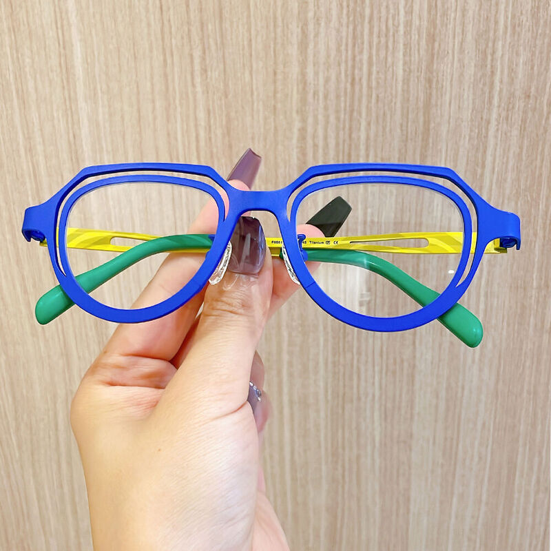 Gallacher Geometric Blue Glasses