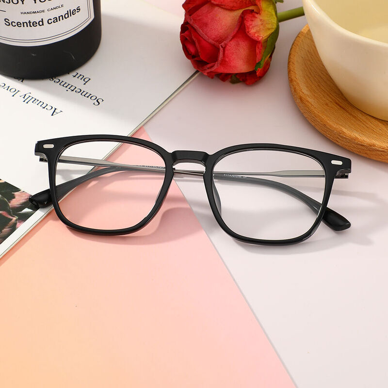 Philip Square Black Glasses