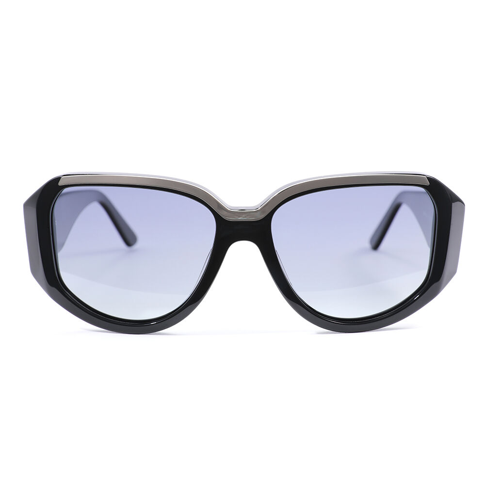 Agatha Geometric Black Sunglasses