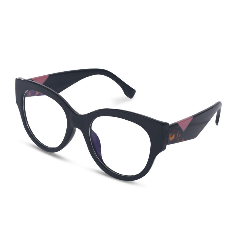 Winifred Round Black Glasses