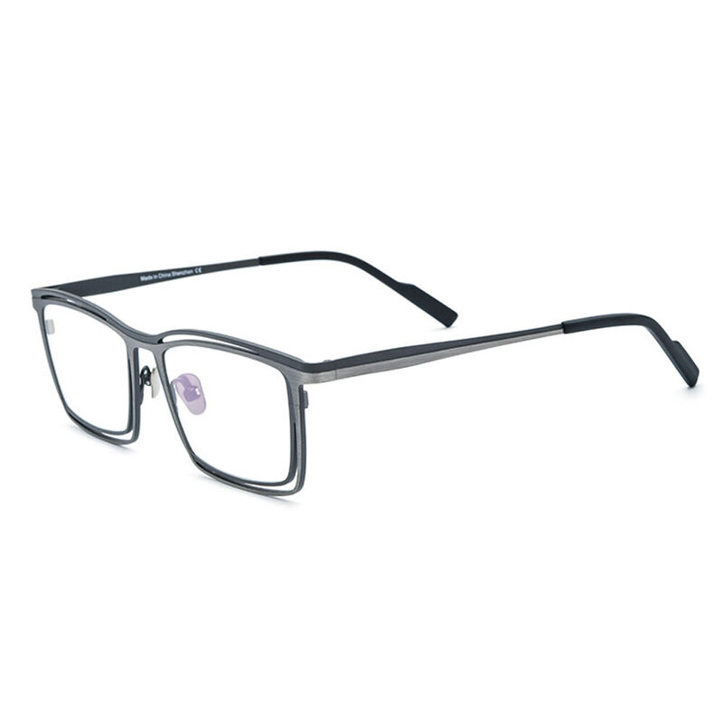 Nelson Rectangle Gray Glasses