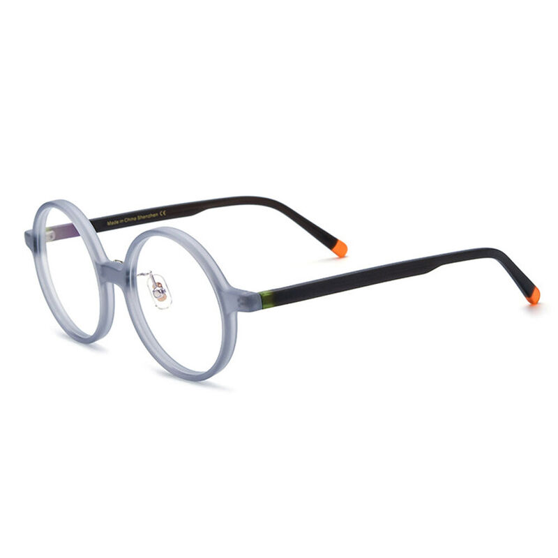 Casiano Round Gray Glasses