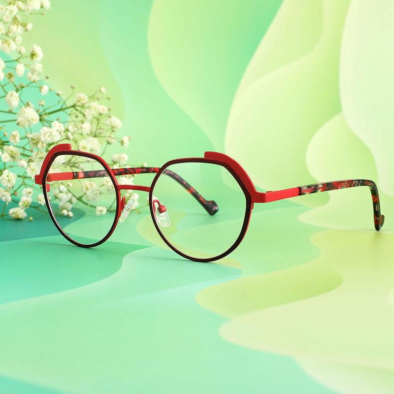 Whimsi Cat Eye Red Glasses