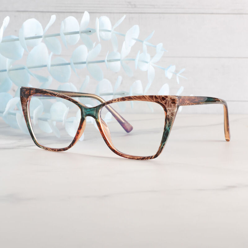 Lunettes de Vue Beckett Cat Eye Brun