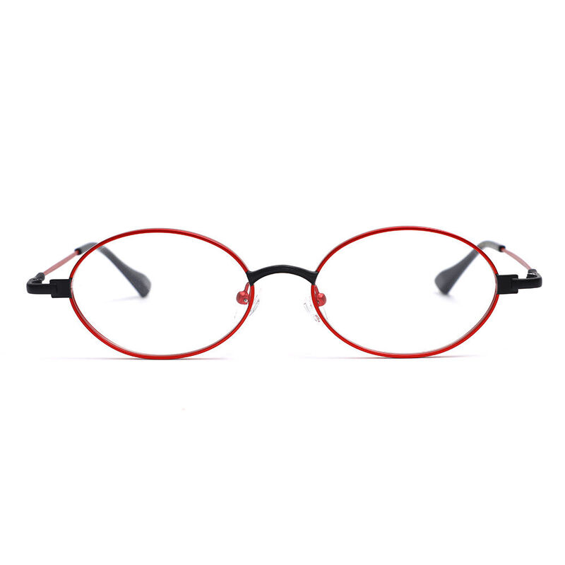 Clife Oval Red Glasses