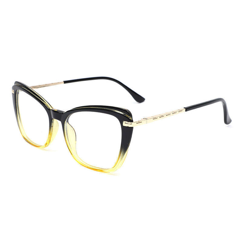 Godfer Cat Eye Yellow Glasses