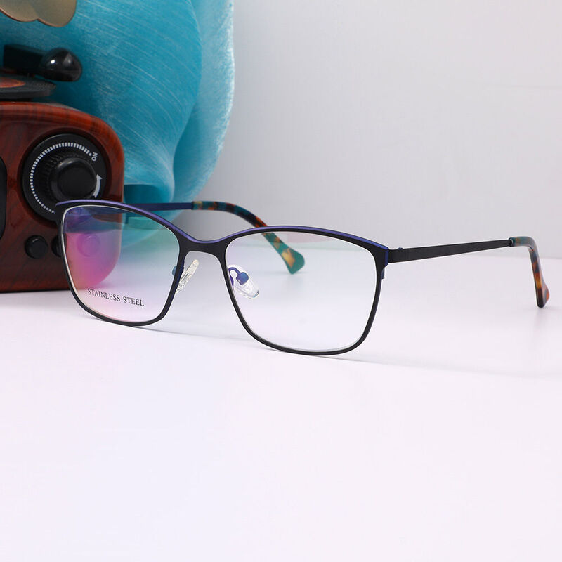 Hugee Square Blue Glasses