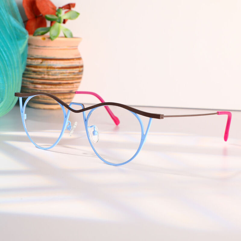 Felton Cat Eye Blaue Brille