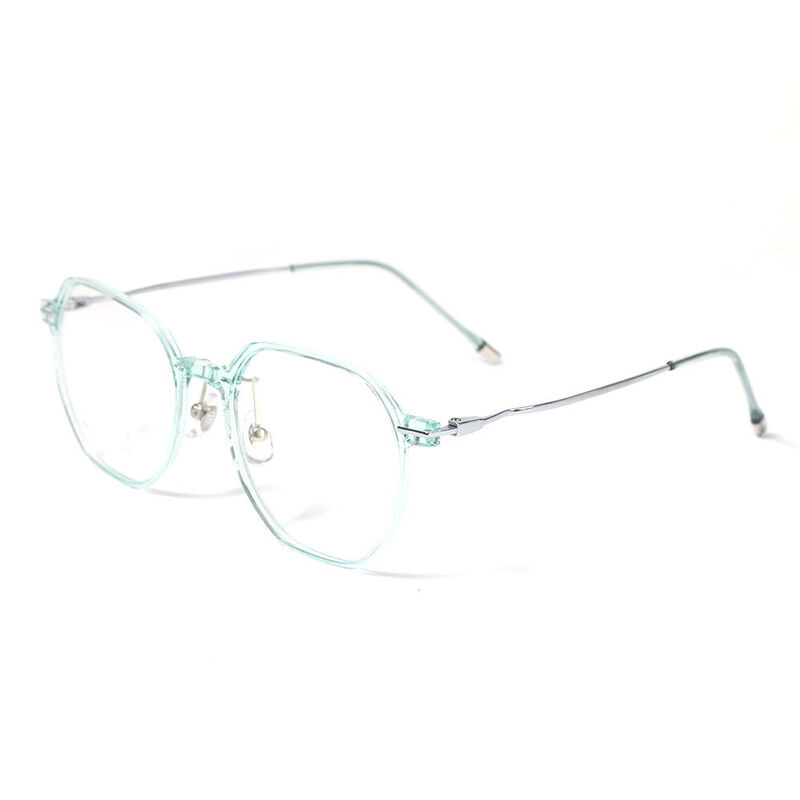 Curme Geometric Green Glasses