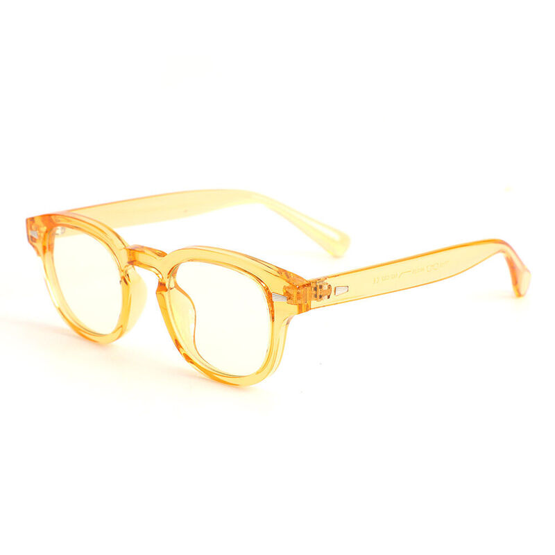Lucien Square Yellow Glasses