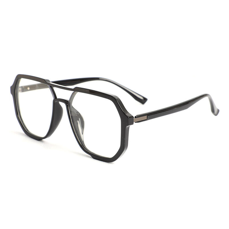 Carter Aviator Black Glasses