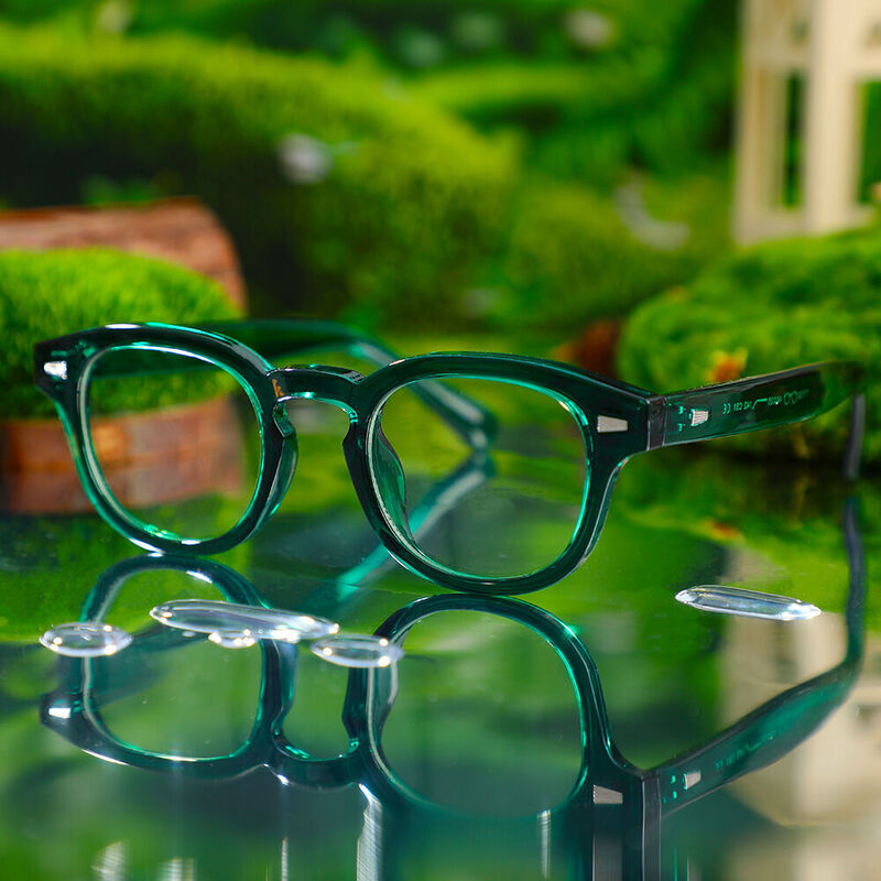Lucien Square Green Glasses