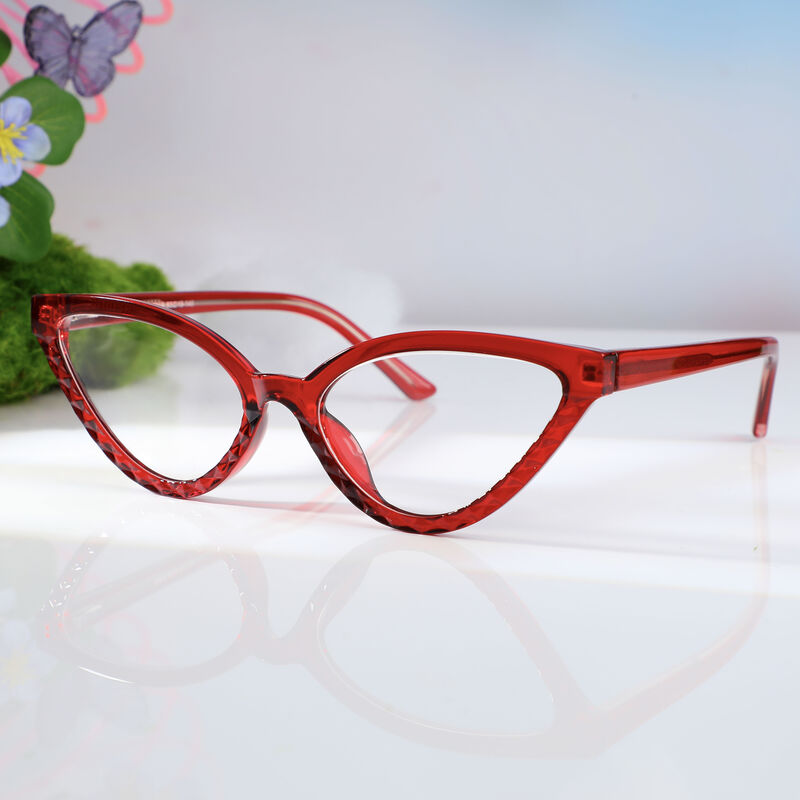 Occhiali da Vista Abigail Cat Eye Rosso