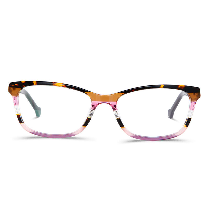 Hermosa Rectangle Brown Multicolored Glasses