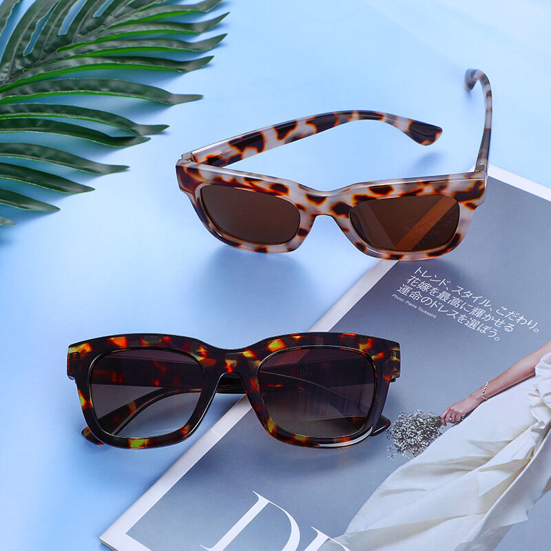Cruiser Quadratische Light Schildkröte/Braune Sonnenbrille