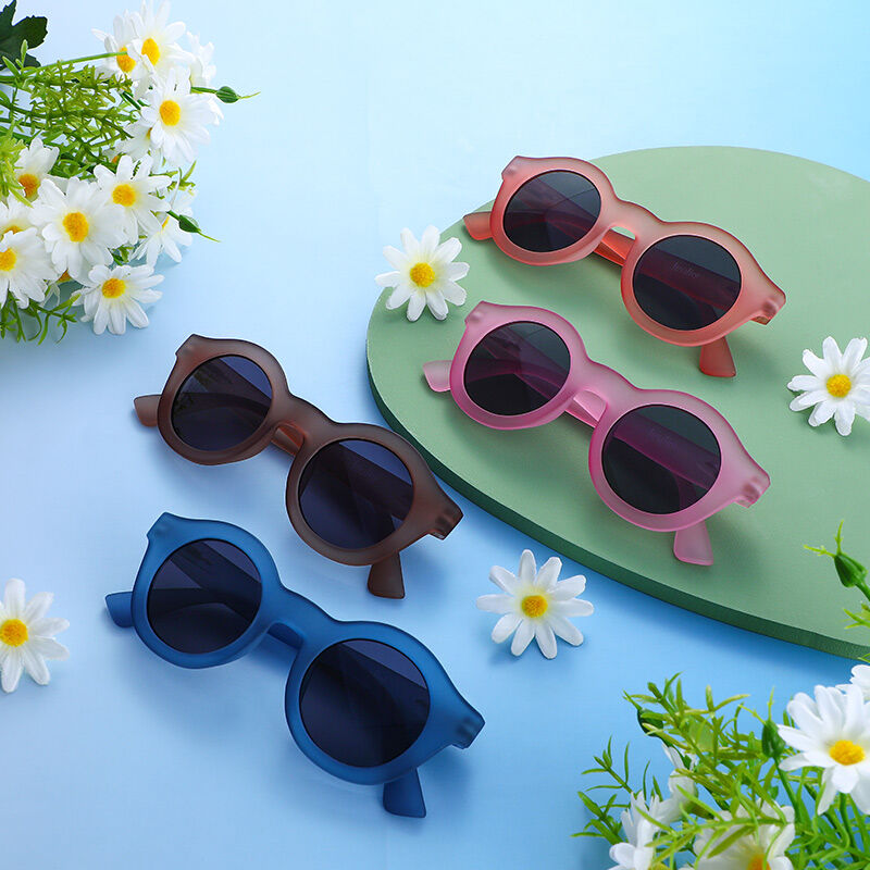 Candy Sweet Round Blue/Grey Sunglasses