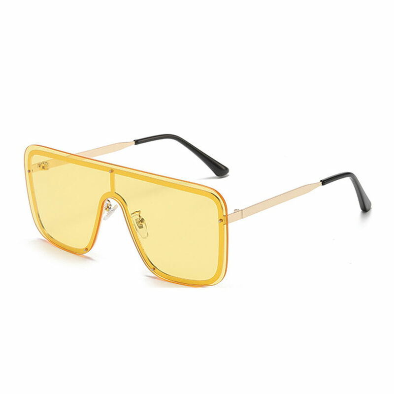 Occhiali da sole Carol Quadrato Giallo