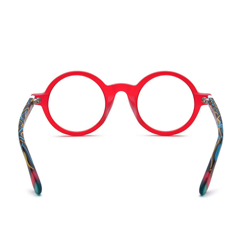 Adalis Round Red Glasses