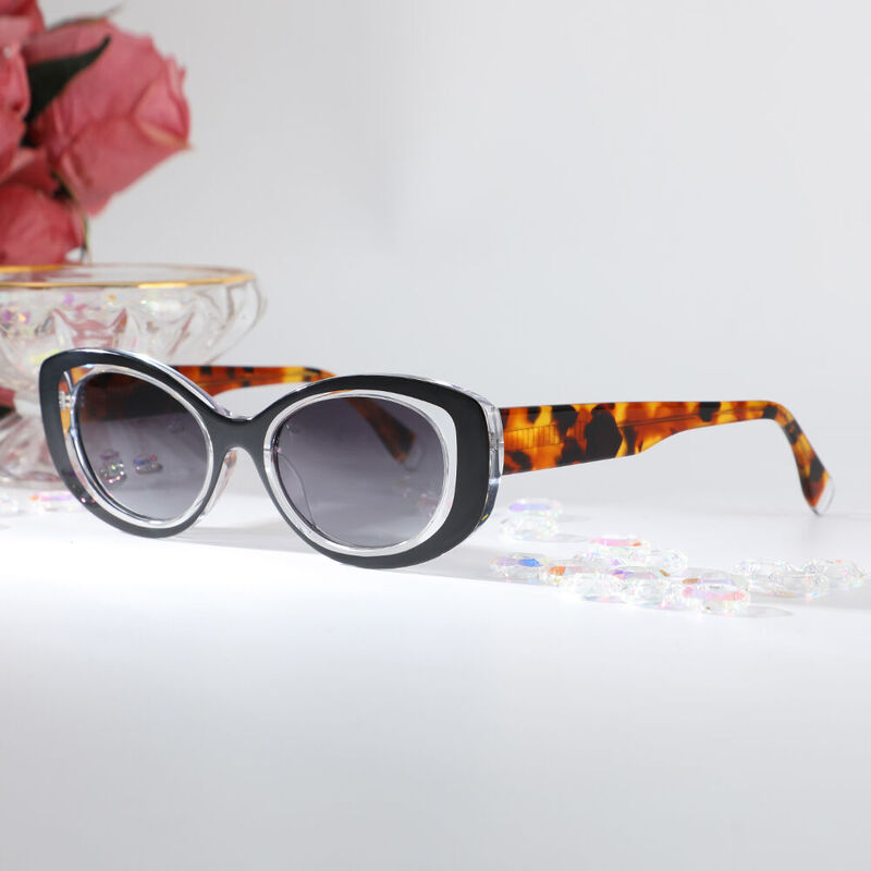 Luna Cat Eye Black Sunglasses