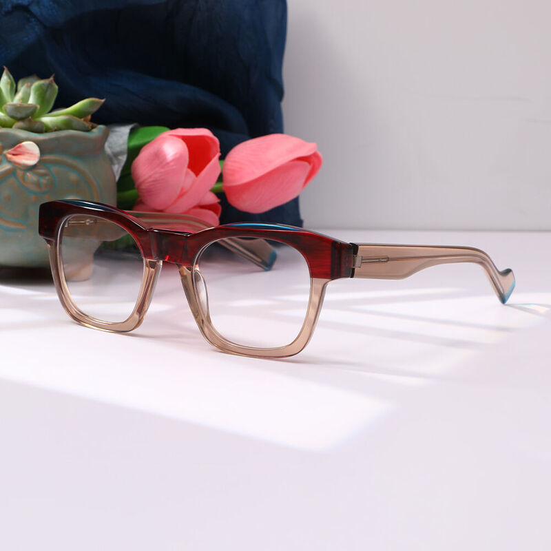 Ivasa Square Brown Glasses