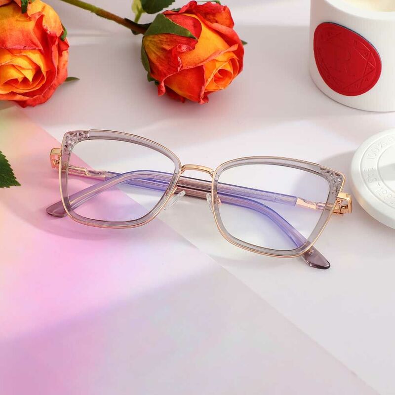 Viola Cat Eye Grey Glasses
