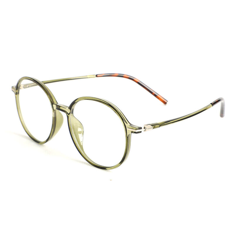 Maureen Round Green Glasses