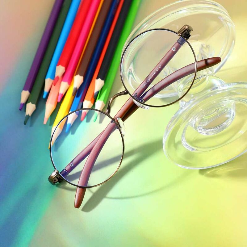 Lunettes de Vue Rodney Ronde Marron