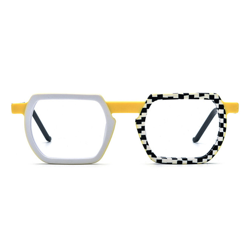 Margare Geometric White Glasses
