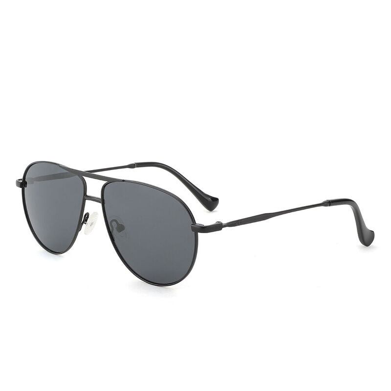 Skydive Aviator Black Sunglasses