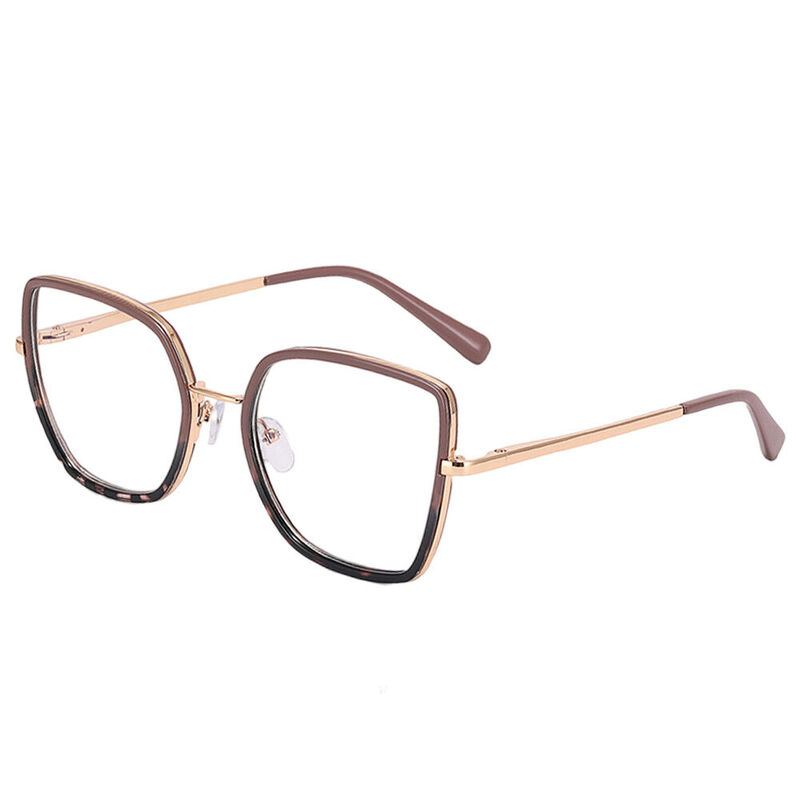 Payne Geometric Brown Leopard Glasses