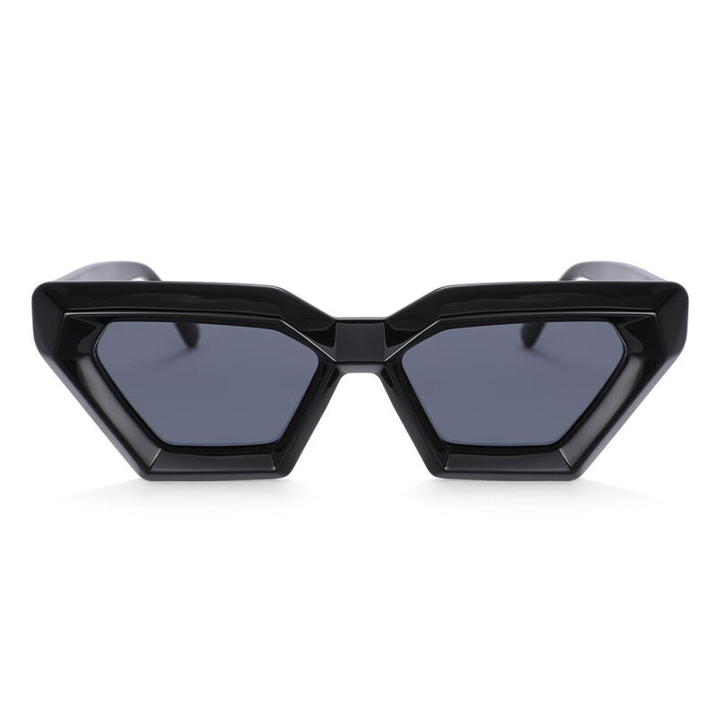 Diaz Cat Eye Black Sunglasses
