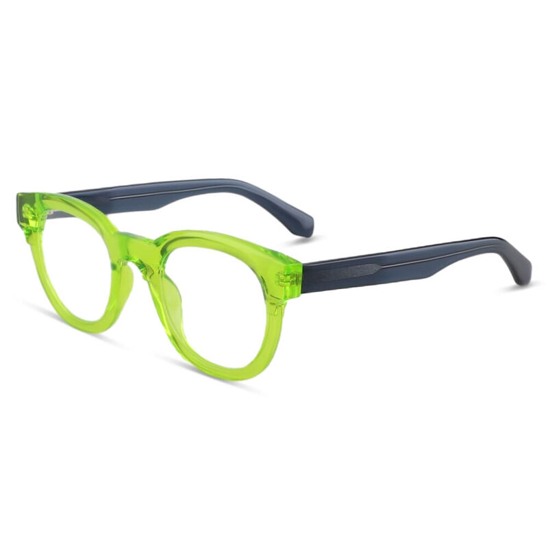 Eclipse Square Green Glasses