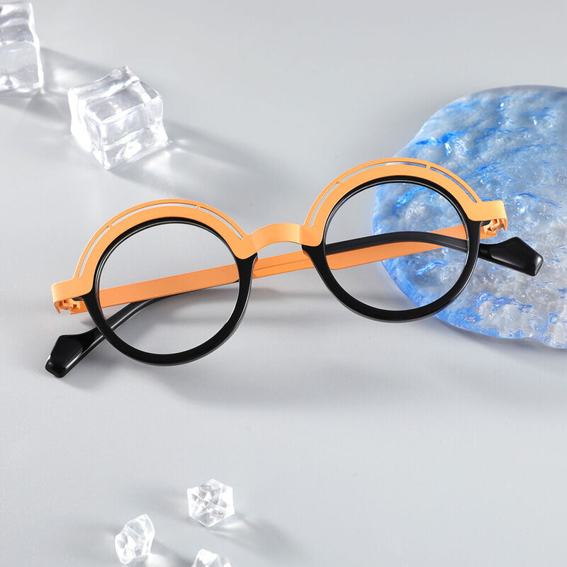 Defoe Round Orange Glasses