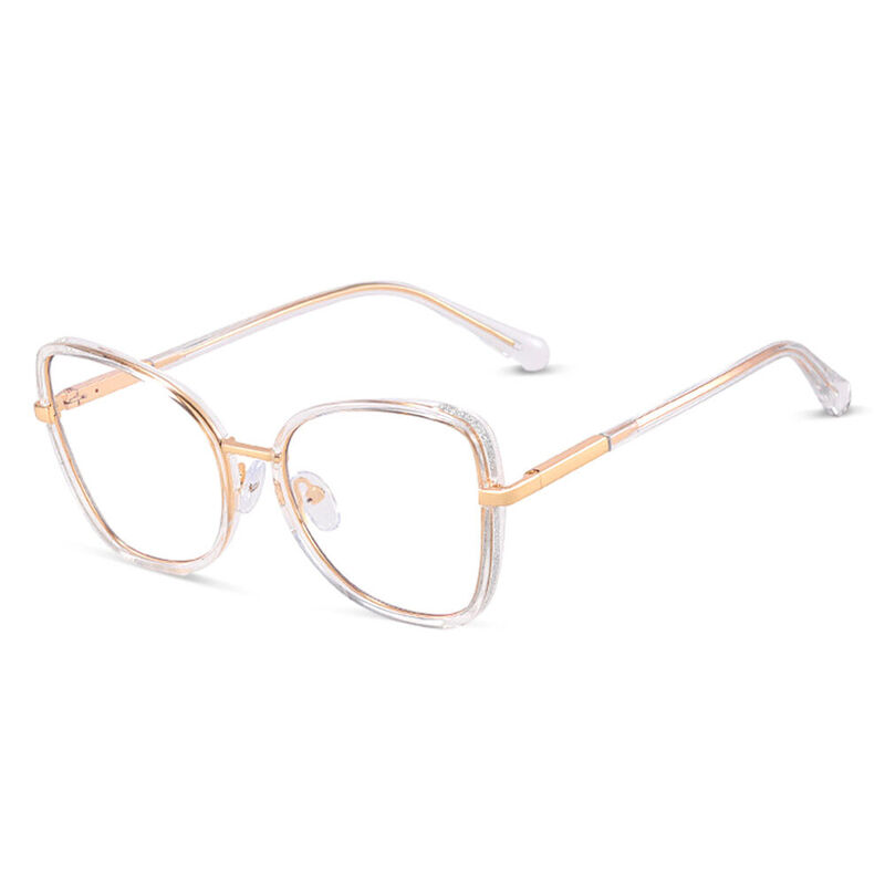 Martina Cat Eye White Glasses