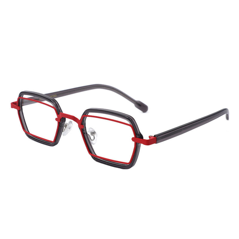 Maxe Geometric Gray Glasses