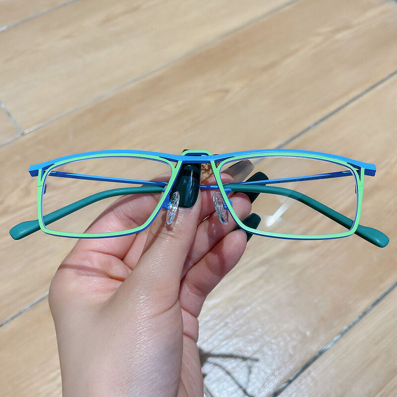 Novia Square Blue Glasses