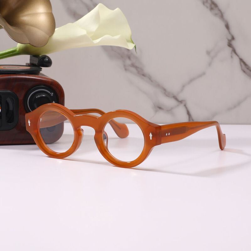 Oswal Round Orange Glasses