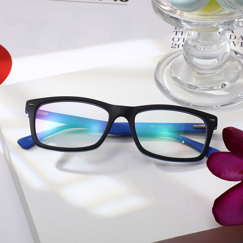 Wandeas Rectangle Blue Glasses