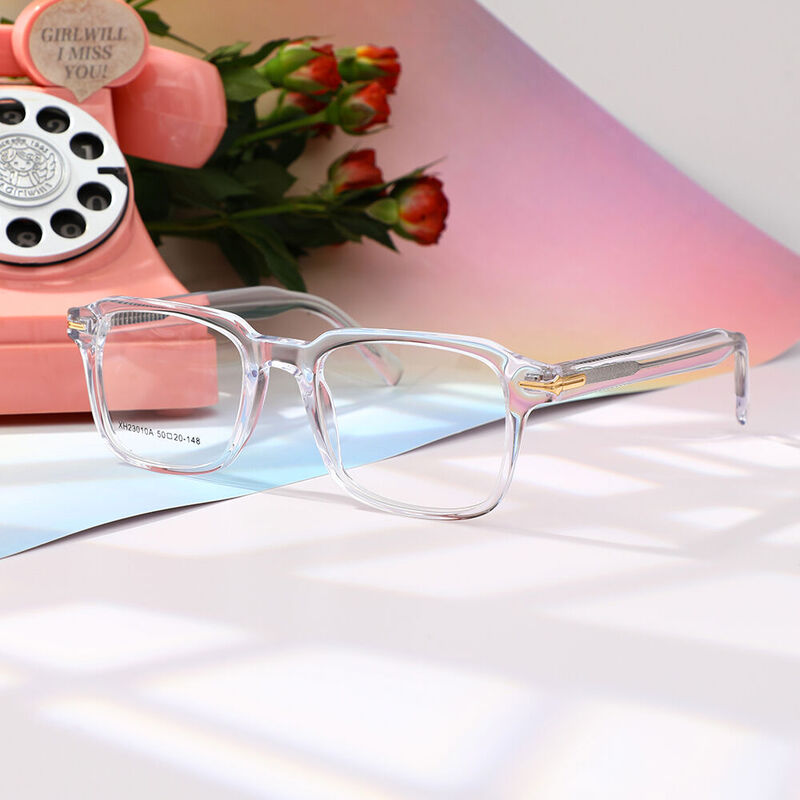 Jeffer Square Clear Glasses