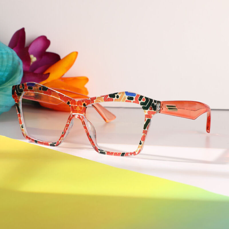 Norton Cat Eye Orange Glasses