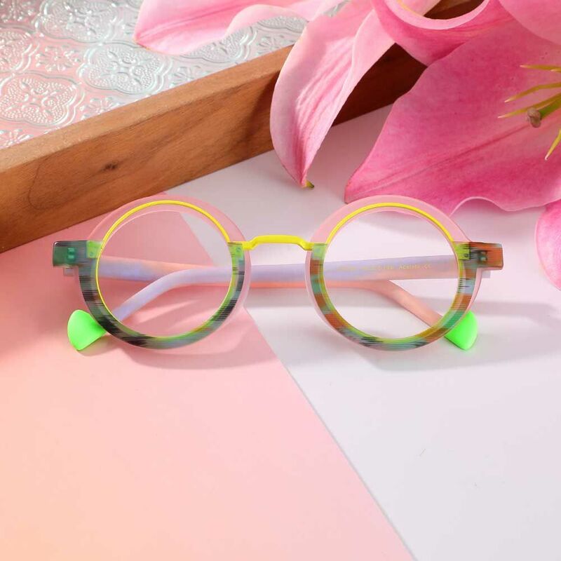 Eugen Round Pink Glasses