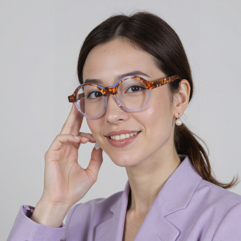 Shauna Round Grey Glasses