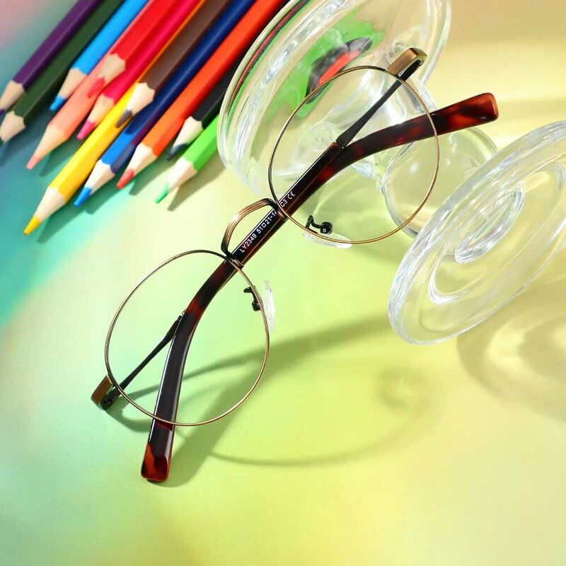 Owen Runde Braune Brille